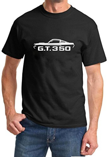 1965 1966 Shelby GT350 Mustang Classic Outline Design Tshirt Large Black 1965 1966 Shelby GT350 Mustang Classic Outline Design Tshirt Large Black