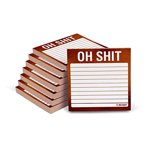 Knock Knock Oh Shit Metallic Sticky Notes- 3 x 3-Inches -8-Count-