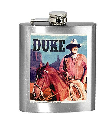 Spoontiques 15786 John Wayne Flask, Silver