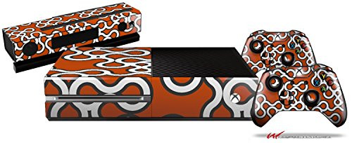 Locknodes 03 Burnt Orange - Holiday Bundle Decal Style Skin fits XBOX One Console- Kinect and 2 Controllers -XBOX SYSTEM SOLD SEPARATELY-