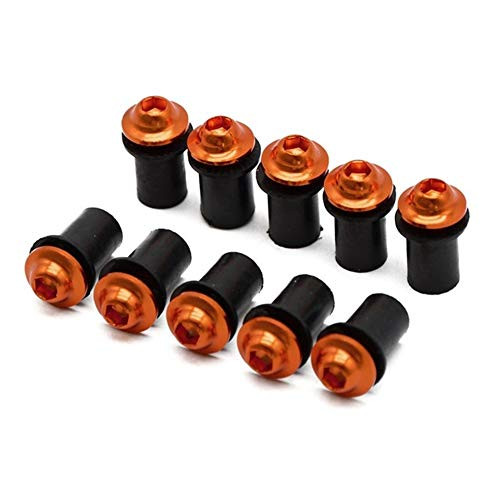 XIANGBAO QI LE Compatible with Suzuki GSXR600 GSXR 600 GSXR750 GSXR 750 K8 2008 2009 08 09 ABS Motorcycle Accessories Windscreen Windshield Bolts Screw Kit -Color - 5MM Orange-