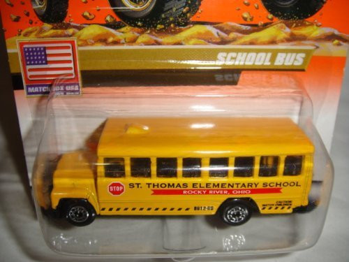 MATCHBOX 31 OF 100 MATCHBOX USA SERIES ST. THOMAS ELEMENTARY SCHOOL ROCKY RIVER OHIO SCHOOL BUS inch2000inch TEMPO CHASE DIE-CAST COLLECTIBLE