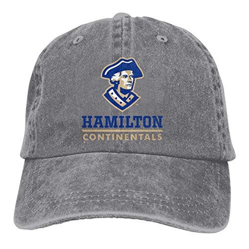 Hamilton College Logo Trucker Cap Durable Baseball Cap-Adjustable Dad Hat Your Best Hat Gray