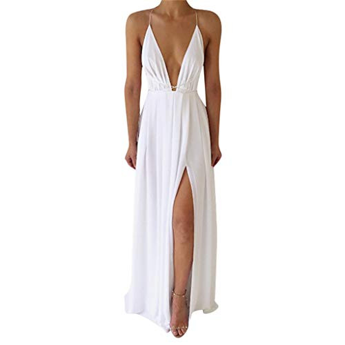 LISTHA Summer Women Boho Long Dress Evening Party Cocktail Beach Solid Dresses Sundress LISTHA Summer Women Boho Long Dress Evening Party Cocktail Beach Solid Dresses Sundress