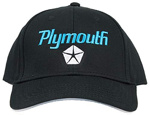 A and E Designs Chrysler Plymouth Hat Embroidered Cap- Black