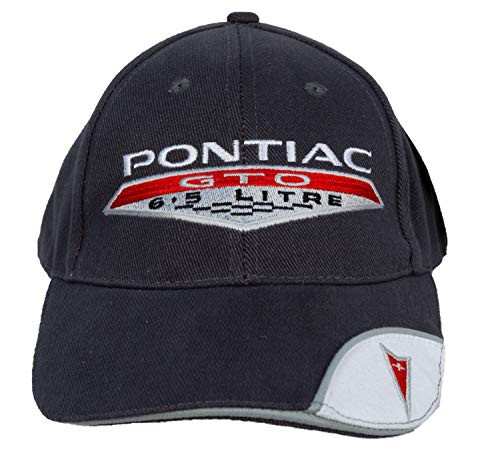 A and E Designs Pontiac GTO Hat 6.5 Litre Embroidered Cap- Grey