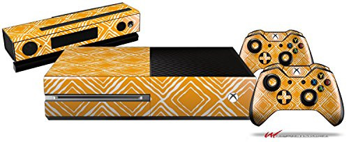 Wavey Orange - Holiday Bundle Decal Style Skin Set fits XBOX One Console- Kinect and 2 Controllers -XBOX SYSTEM SOLD SEPARATELY-