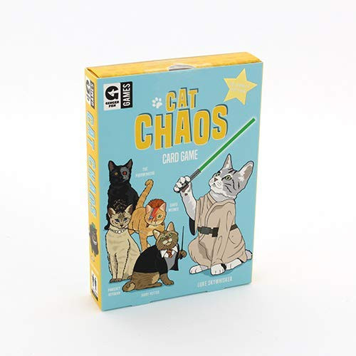 Ginger Fox Cat Chaos Card Game - Hilarious Feline Celebrity Game For Two Or More Players