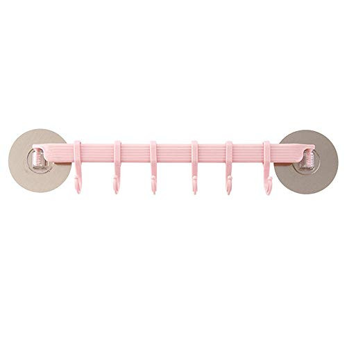 Movable Hook Wall Corner Strong Adhesive Hook Kitchen Wall Hanging 6 Row Hook Bathroom Corner Nail-Free Seamless Hanger Hook-VS