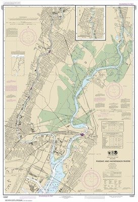 Synthetic Media NOAA Chart 12337- Passaic and Hackensack Rivers