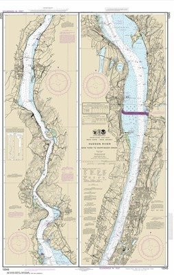 Synthetic Media NOAA Chart 12343- Hudson River New York to Wappinger Creek