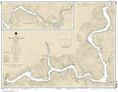 Synthetic Media NOAA Chart 18551- FRANKLIN D. ROOSEVELT LAKE Southern part