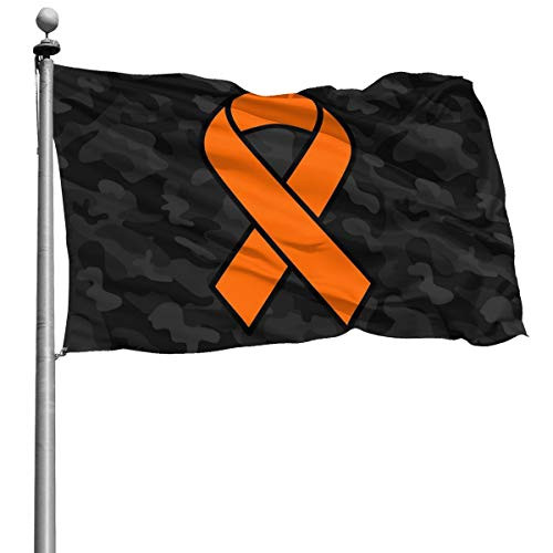 CHUANtaotou Orange Kidney Cancer and Leukemia Ribbon Banner Flags Garden Flag Home House Flags Outdoor Flag USA Flag 4x6 Ft