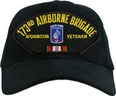 EAGLE CREST 173rd Airborne Brigrade Afghanistan Veteran with Ribbons Cap