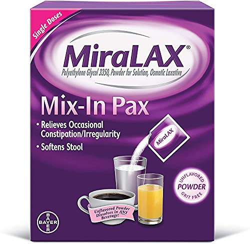 Miralax 1 Dose Powder Packets- 0.5 oz x 10 Count- 2 Pack