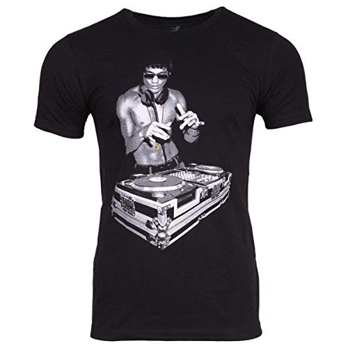 Bruce Lee DJ Dragon Classic T-Shirt - Black- Size xx-Large