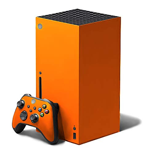 CITRUS ORANGE Vinyl Decal Mod Kit for Microsoft Xbox Series X -XBX- console by System Skins