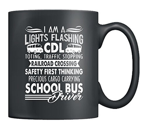 School Bus Driver Mugs - I Am A School Bus Driver Coffee Mug Ceramic- Tea Cup 11 Oz Black- Best Gift For School Bus Driver -Black-