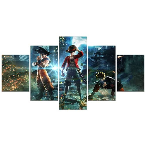 Video Game Jump Force Anime Poster Naruto Luffy One Piece HD Print on Canvas Painting Wall Art for Living Room Decor Boy Gift?Unframe Naruto-3?