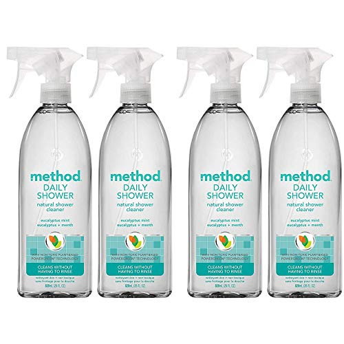 Method Naturally Derived Daily Shower Cleaner Spray- Eucalyptus Mint- 28 Ounce -4 pack-