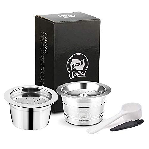 MG Coffee Refillable Stainless Steel Coffee Capsules Metal Reusable Coffee Pods Espresso Filters Compatible for K-fee Expresso Machines -silver capsule only-