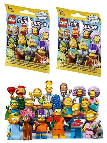2 Packs LEGO Minifigures The Simpsons SERIES 2 71009 Figure Building Kit