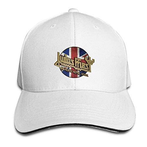 YEEKION Judas Priest Breathable Outdoor Baseball Cap Hip Hop Sandwich Hats White