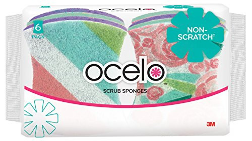 Scotch-Brite ocelo Non-Scratch Scrub Sponge- Assorted Designs- 36 Sponges