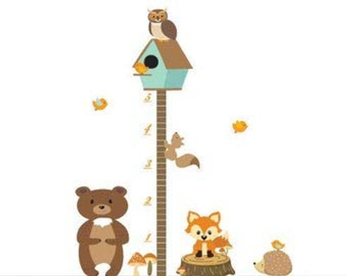 Woodland Animal Wall Decals Growth Chart Forest Decals Bear Fox Nursery Wall Decals Woodland Animal Wall Decals Growth Chart Forest Decals Bear Fox Nursery Wall Decals