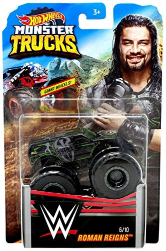 DieCast Hotwheels Monster Trucks -Roman Reigns- W W E Giant Wheels 1-64 Scale 6/10