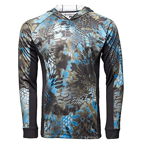 Kryptek Men's Standard Zephyr Hoodie- Neptune/Black- S
