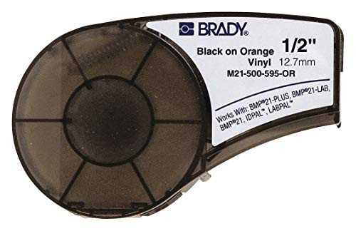 Label Cartridge- Black/Orange- 1/2 In. W