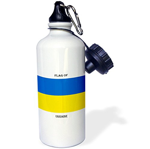 3dRose wb_211413_1 Flag Of Ukraine Peace Sign Pride Sports Water Bottle 21 oz Multicolor