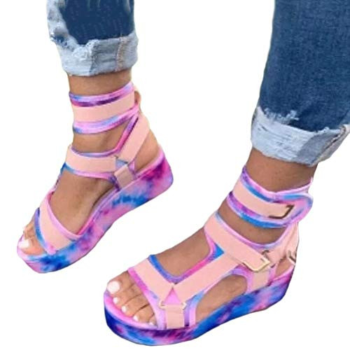 2021 Women's Wedge Platform Sandals Ankle Buckle Sandals Summer Beach Sandals Summer Sandals for Women