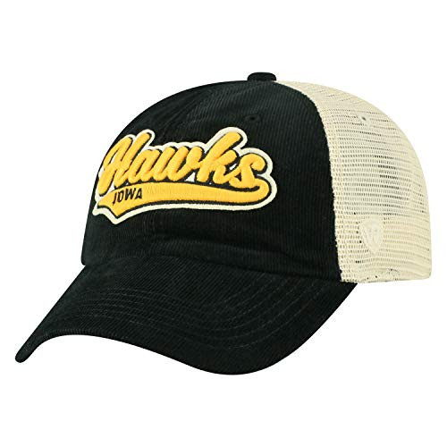Top of the World Iowa Hawkeyes Tow Rebel Corduroy and Mesh Snapback Relax Hat Cap Top of the World Iowa Hawkeyes Tow Rebel Corduroy and Mesh Snapback Relax Hat Cap