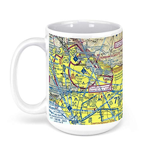 Hollywood Burbank Airport -BUR-- North Hollywood Way- Burbank- CA- USA FAA Sectional Aeronautical Charts Chart Mug- 15oz Hollywood Burbank Airport -BUR-- North Hollywood Way- Burbank- CA- USA FAA Sectional Aeronautical Charts Chart Mug- 15oz