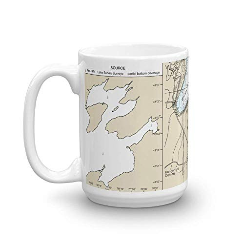 Chart Mugs Henderson Harbor New York Lake Ontario Nautical- 15oz - NOAA Nautical Charts
