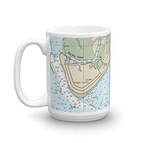 Chart Mugs Edisto Beach Nautical- 15oz - NOAA Nautical Charts