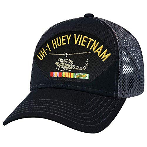Military Productions UH-1 Huey Vietnam War Mesh Cap Black