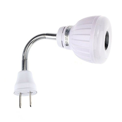 BESSKY AC 85-265V 5W LED PIR Infrared Sensor Motion Detector Light Bulb Lamp US Plug -Warm White- 17X6X6cm-