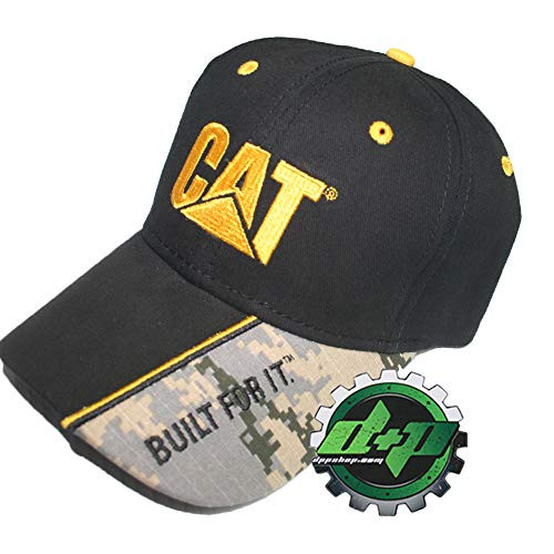 CAT Logo Black Caterpillar Trucker hat camo Bill Truck Gear Cap Caterpiller