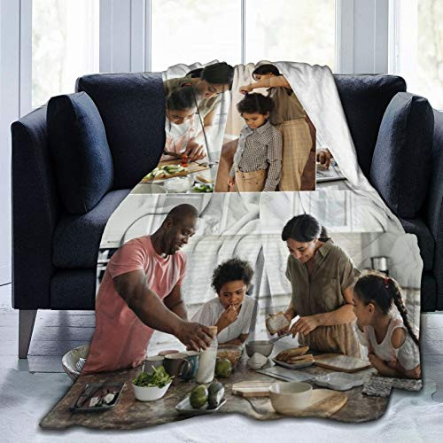 Custom Blanket with Photo Collages- Personalized Blanket Picture Printing for Family-Kids-Parents- Best Flannel Throw Blanket Blanket-Mother's- 4 Photos Collage 50inchx40inch