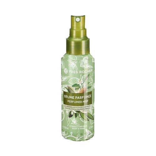 Yves Rocher Les Plaisirs Nature Perfumed Spray for Body and Hair- 100 ml./3.38 fl.oz. -Almond Orange Blossom- Yves Rocher Les Plaisirs Nature Perfumed Spray for Body and Hair- 100 ml./3.38 fl.oz. -Almond Orange Blossom-