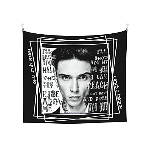 An and dy B and lack Art Tapestry Funny Art Wall Tapestry Fantasy Wall Hanging Tapestry Decor Curtain Wall Carpet for Dorm 60x51 Inch