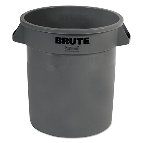 Container Brute Gray 10 Gallon- Each- Rubbermaid Commercial Waste Receptacle