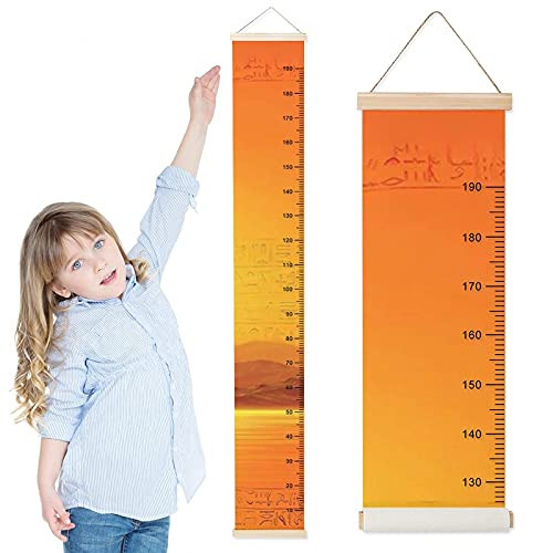 Growth Chart for Kids Sun Mountains Children Height Measurement Ruler Hospital Removable Wall Rulers Chart Decor for Bedroom Toddlers Baby Height Ruler Growth Charts Decals with Lanyard