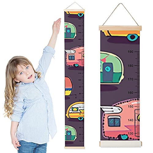 Growth Chart for Kids Cute Cars Children Height Measurement Ruler Hospital Durable Kids Room Hanging Height Rulers Toddlers Baby Height Ruler Growth Charts Decals with Lanyard