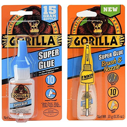 Gorilla Super Glue 15g and Super Glue Brush & Nozzle 10g - Combo Gorilla Super Glue 15g and Super Glue Brush & Nozzle 10g - Combo