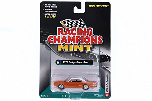 Auto World 1970 Dodge Super Bee- Orange RC003B - 1/64 Scale Diecast Model Toy Car