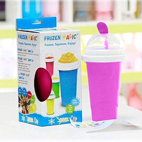 Slushie Maker-Magic Quick Frozen Smoothies Cup Double Layer Squeeze Cooling Cup TIK Tok Slushy Maker- Homemade Milk Shake Ice Cream Maker Slushie Maker-Magic Quick Frozen Smoothies Cup Double Layer Squeeze Cooling Cup TIK Tok Slushy Maker- Homemade Milk Shake Ice Cream Maker